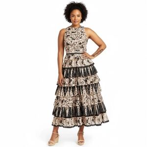 NWOT Ulla Johnson Ariah Tired Midi Dress - Boho Chic Feminine Flowy - Sizs 8